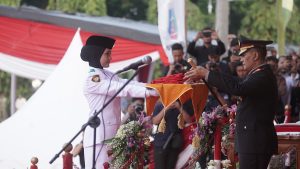 Read more about the article Upacara Penurunan Bendera HUT ke-81 Kemerdekaan RI di Provinsi Lampung Berlangsung Khidmat